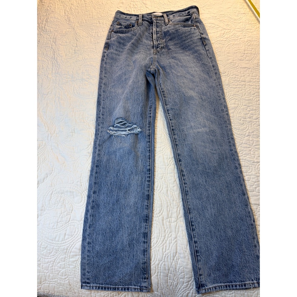 Pistola Straight Leg Jeans Womens 27 Blue Distressed Classic
